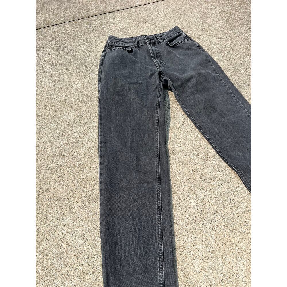 BDG Black High Rise Mom Jeans 25 Straight Leg 90s Grunge Minimalist Streetwear - Picture 2 of 5
